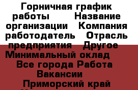 Горничная-график работы 1/2 › Название организации ­ Компания-работодатель › Отрасль предприятия ­ Другое › Минимальный оклад ­ 1 - Все города Работа » Вакансии   . Приморский край,Уссурийский г. о. 